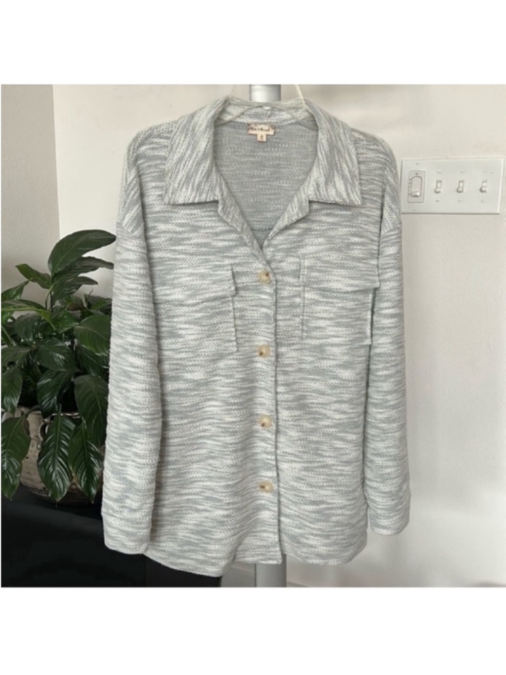 Hem & Thread Cotton Blend Shacket/Jacket/Shirt Sz M Collared Buttoned